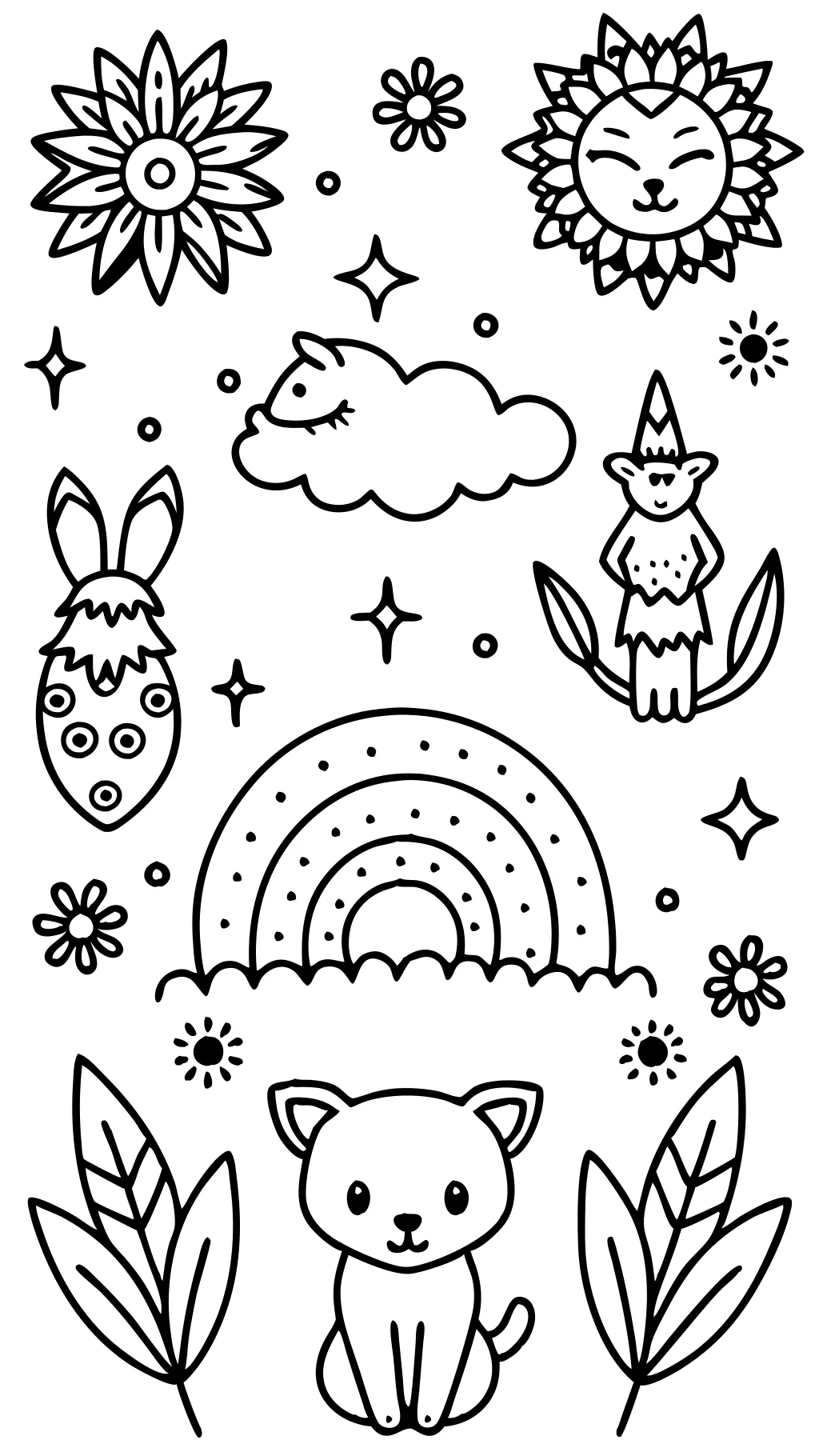 easy aesthetic coloring pages